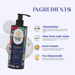 Hydrate Conditioner for Dry & Frizzy Hair with Shea Butter & Aloe Vera Leaf Juice (150 ml)