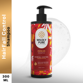 Wildly Pure Evolve Hair Fall Control shampoo with Plant Derived Keratin & Hibiscus Extract (300 ml)