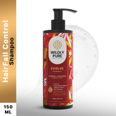 Wildly Pure Evolve Hair Fall Control shampoo with Plant Derived Keratin & Hibiscus Extract (150 ml)