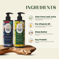 Dry and Frizzy Hair Combo Shampoo and Conditioner with Vitamin E and Tocopherols