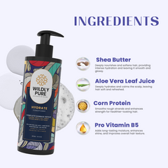 Hydrate Conditioner for Dry & Frizzy Hair with Shea Butter & Aloe Vera Leaf Juice (300 ml)
