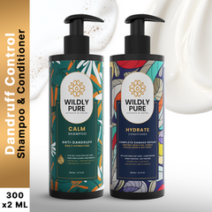 Dandruff Control Shampoo and Conditioner Combo with Nasturtium and Biolipid Complex