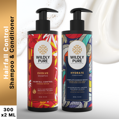 Evolve & Hydrate - Hairfall Control -For Dry Damaged Hair - Shampoo and Conditioner Combo (300ml x2)